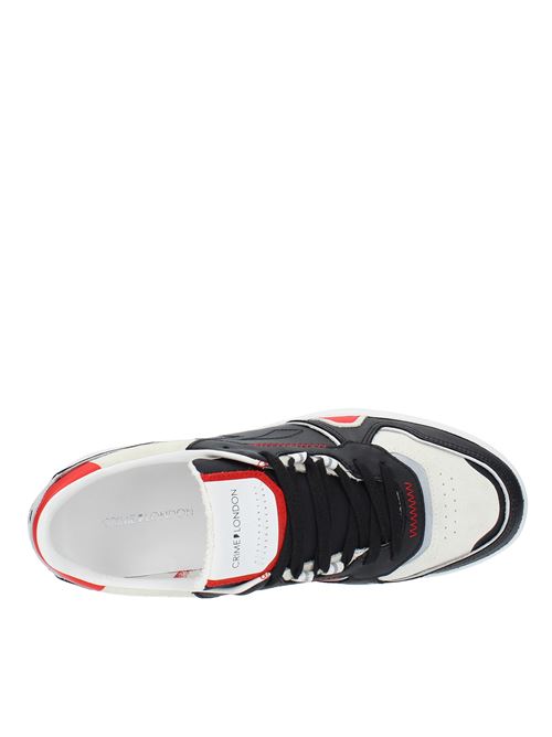 Sneakers modello 11003PP3.20 in pelle e tessuto CRIME LONDON | 11003PP3.20NERO-ROSSO